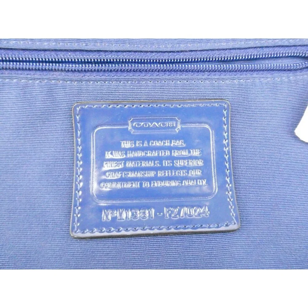 Coach Signature Navy Foldover Crossbody F27024 - Picture 12 of 16
